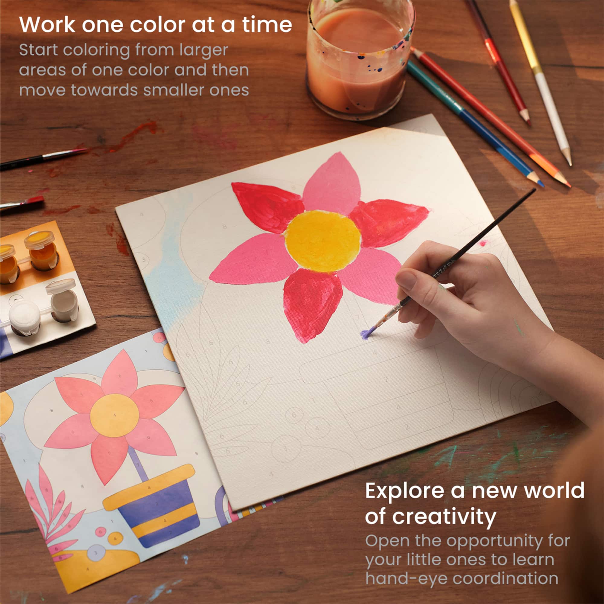Arteza® Kids Mixed Design Paint by Numbers Kit